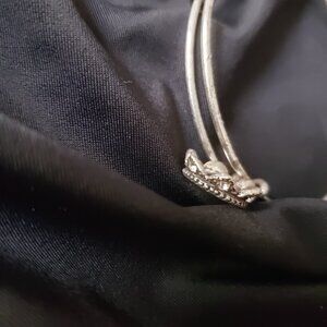 Alex and Ani Silver Crown Queen Rhinestones  Crystals Charm  Bangle   384